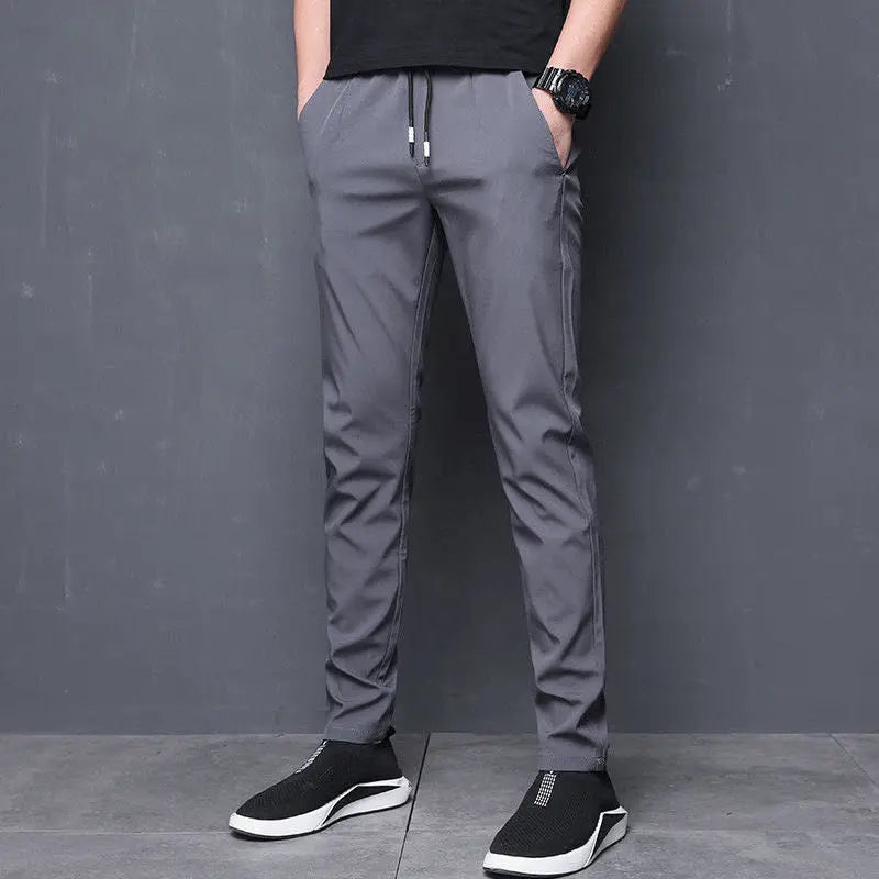 Men's Slim Fit Formal Trousers HARTTMAN HT070 in Grey
