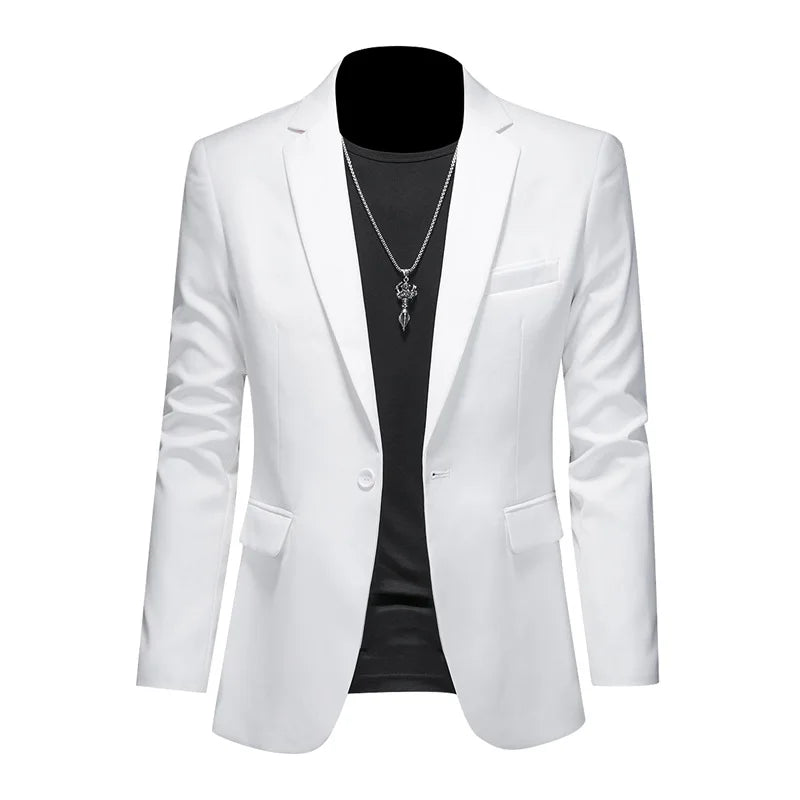 Men's Cotton Blazer HARTTMAN HT008 in White