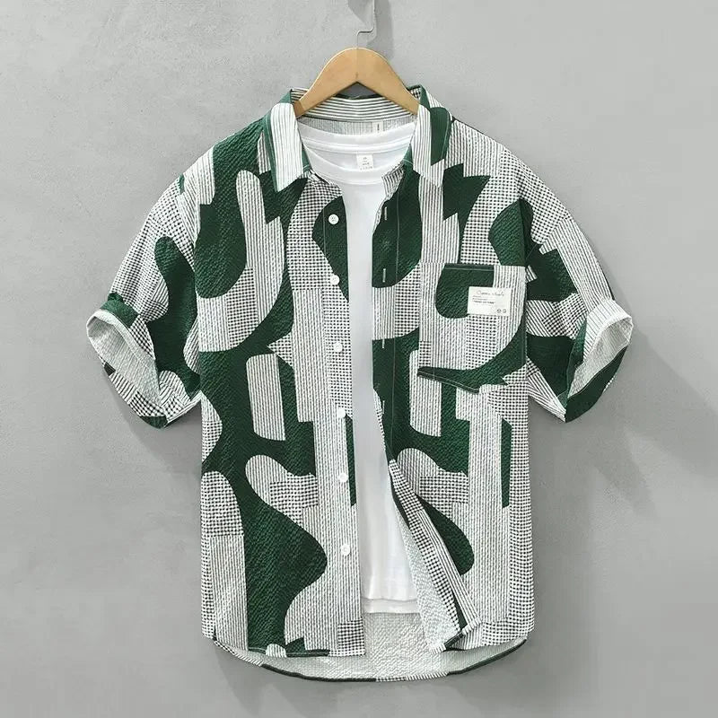 Men's Printed Cotton Shirt HARTTMAN HT399