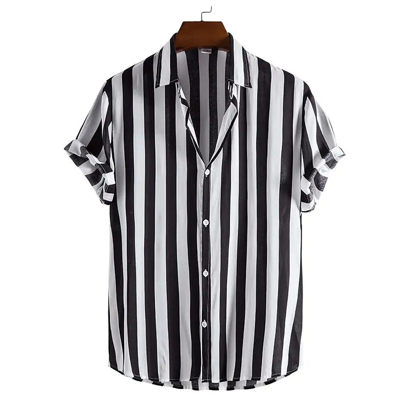 Men's Striped Shirt HARTTMAN HT392 in Black