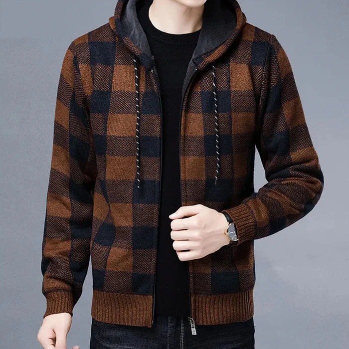 Men's Check Jacket HARTTMAN HT144 in Yellow