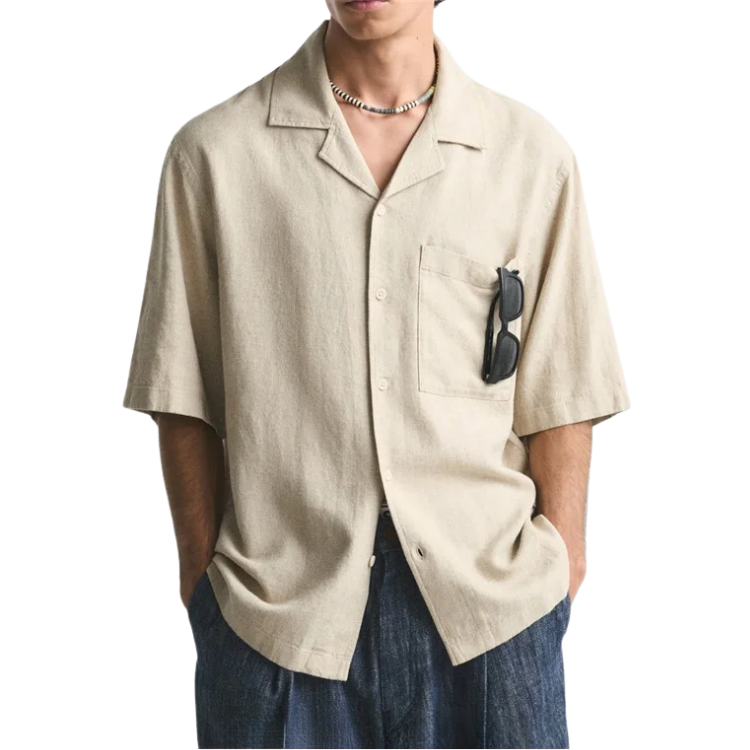 Men's Relaxed Fit Linen Shirt HARTTMAN HT360