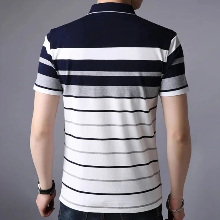 Men's Striped Polo Shirt HARTTMAN HT108