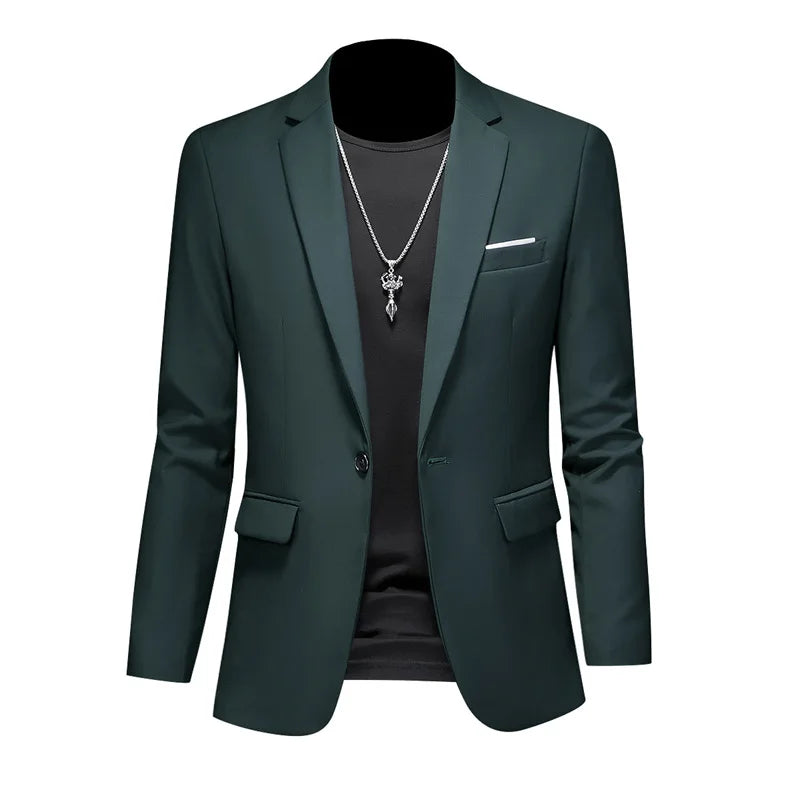 Men's Cotton Blazer HARTTMAN HT008 in Dark Green