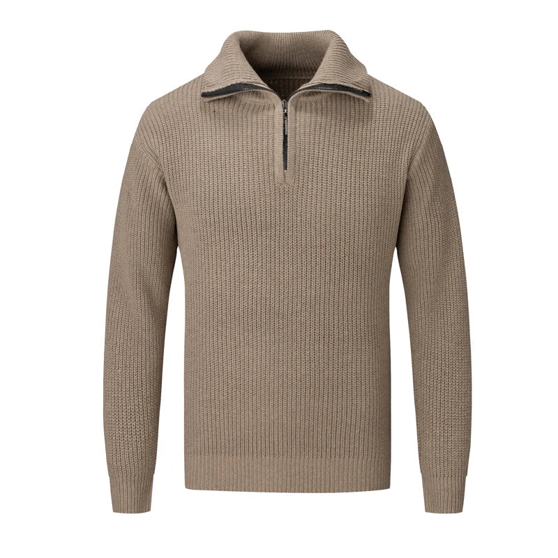 Men's Knitted Sweater HARTTMAN HT019 in Khaki