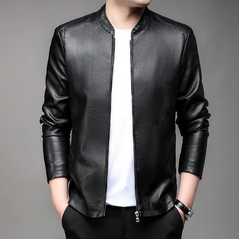 Men's Leather Jacket HARTTMAN HT169 in Black