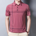 Men's Striped Polo Shirt HARTTMAN HT235 in Pink