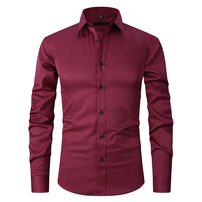 Men's Cotton Formal Shirt HARTTMAN HT142 in Red