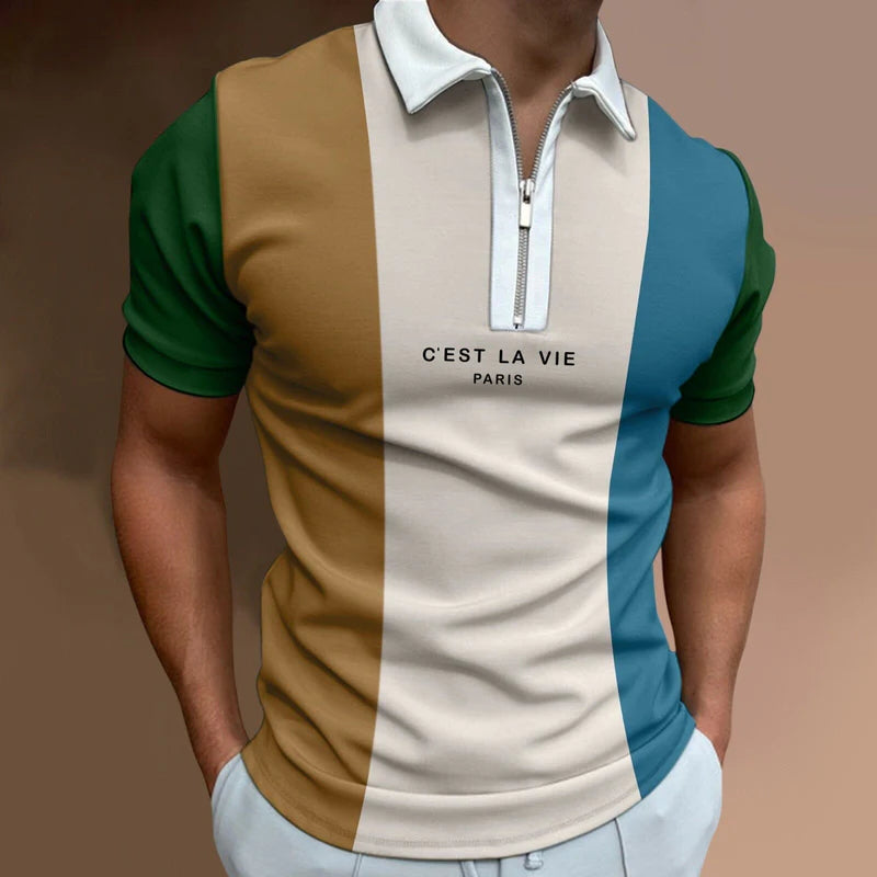 Men's Polo Shirt HARTTMAN HT240 in Green / Yellow / White / Blue