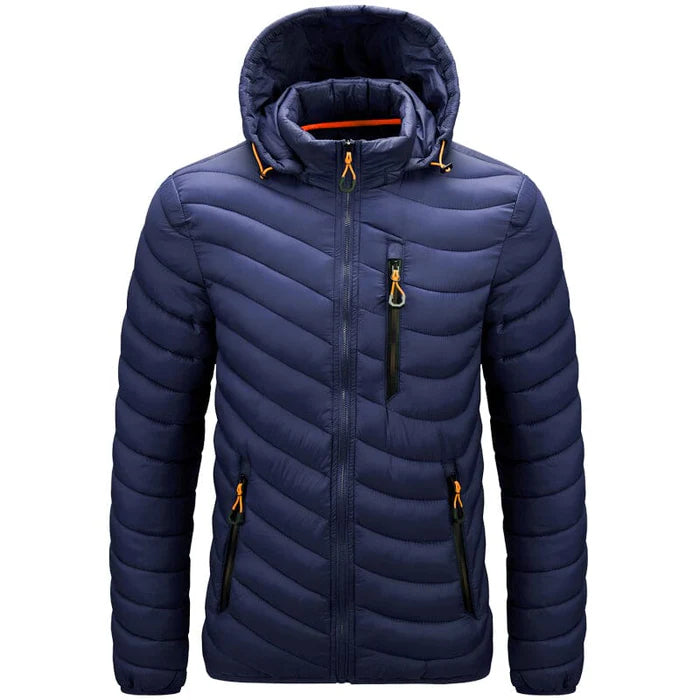 Men's Puffer Jacket HARTTMAN HT090, Withstands Down to -10°C in Navy Blue
