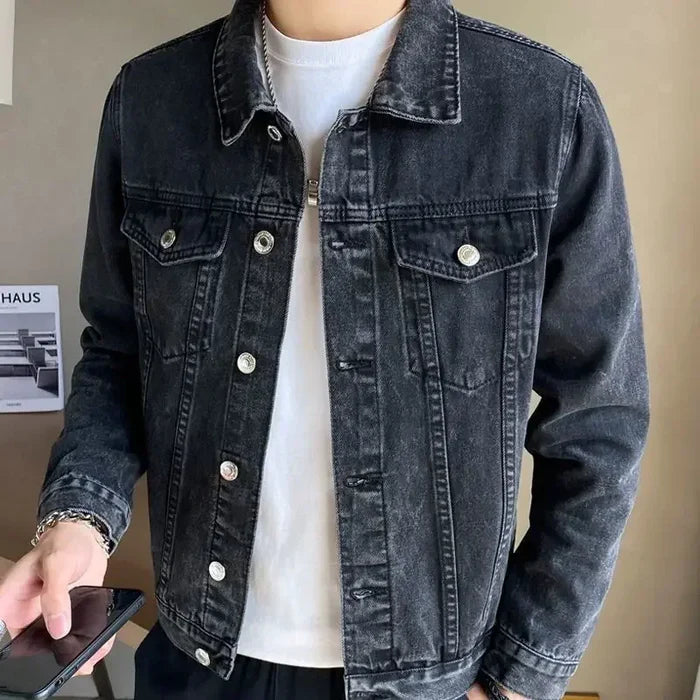Men's Denim Jacket with Buttons HARTTMAN HT160