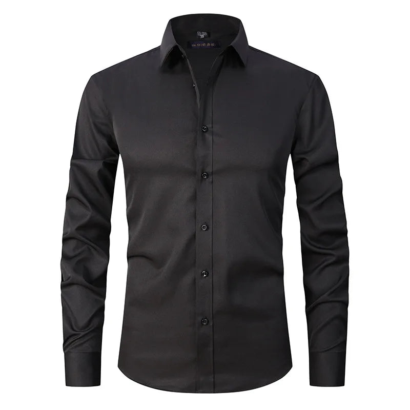 Men's Cotton Formal Shirt HARTTMAN HT142 in Black