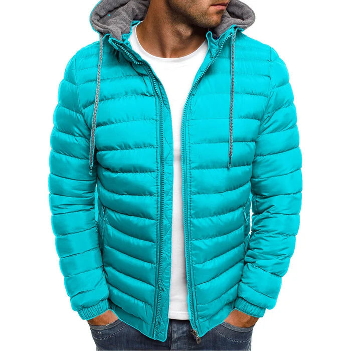 Men's Modern Puffer Jacket HARTTMAN HT108 in Light Blue