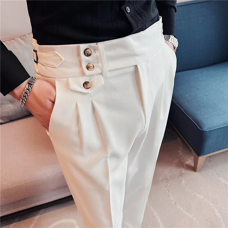 Men's Tailored Trousers HARTTMAN HT198 in White