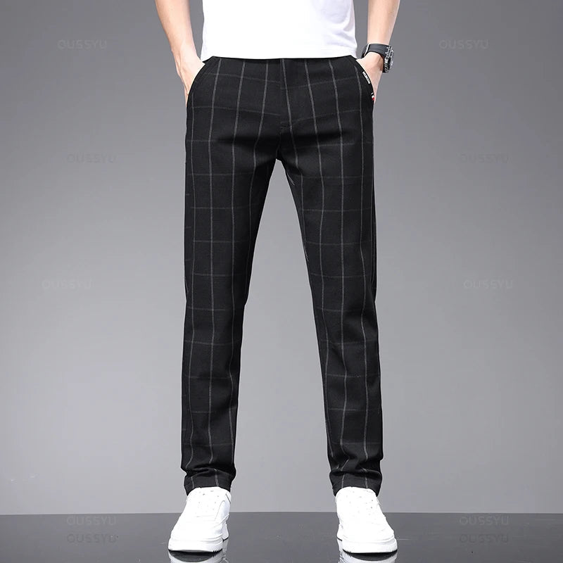 Men's Check Formal Trousers HARTTMAN HT071