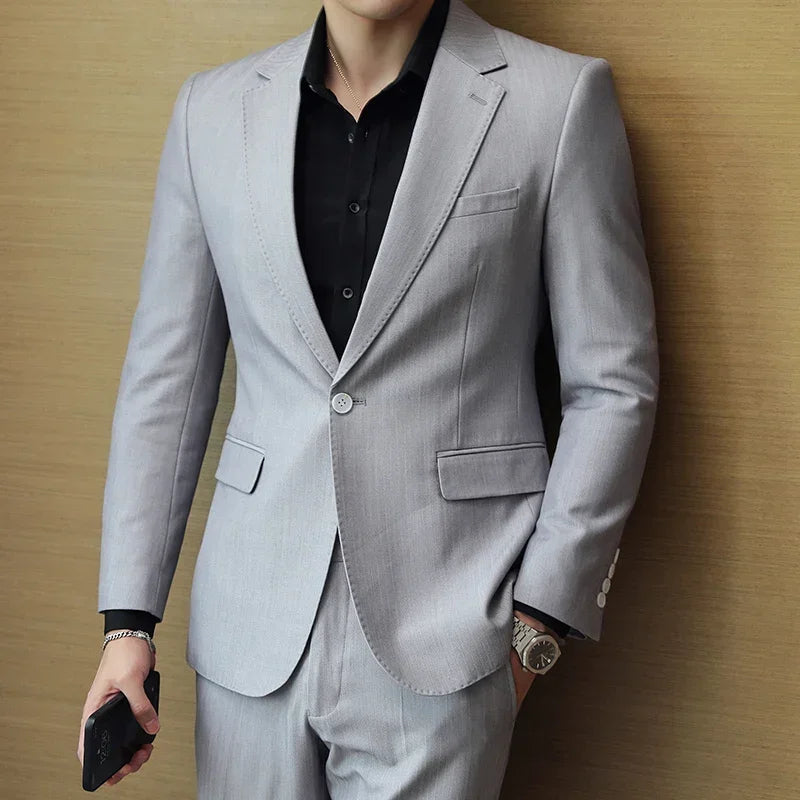 Men's Blazer HARTTMAN HT015 in Light Grey