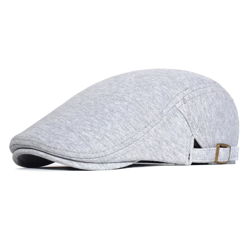 Men's Italian Cotton Flat Cap HARTTMAN HT035 in Grey