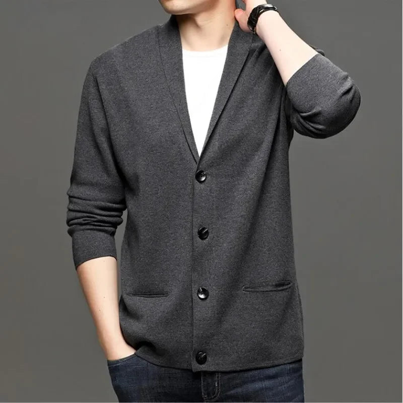Men's Wool Sweater HARTTMAN HT185 in Grey