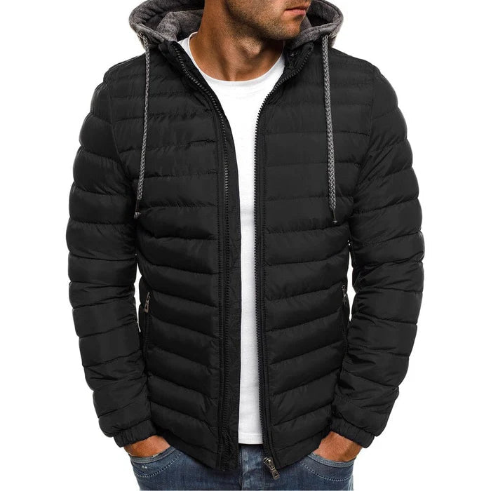 Men's Modern Puffer Jacket HARTTMAN HT108 in Black