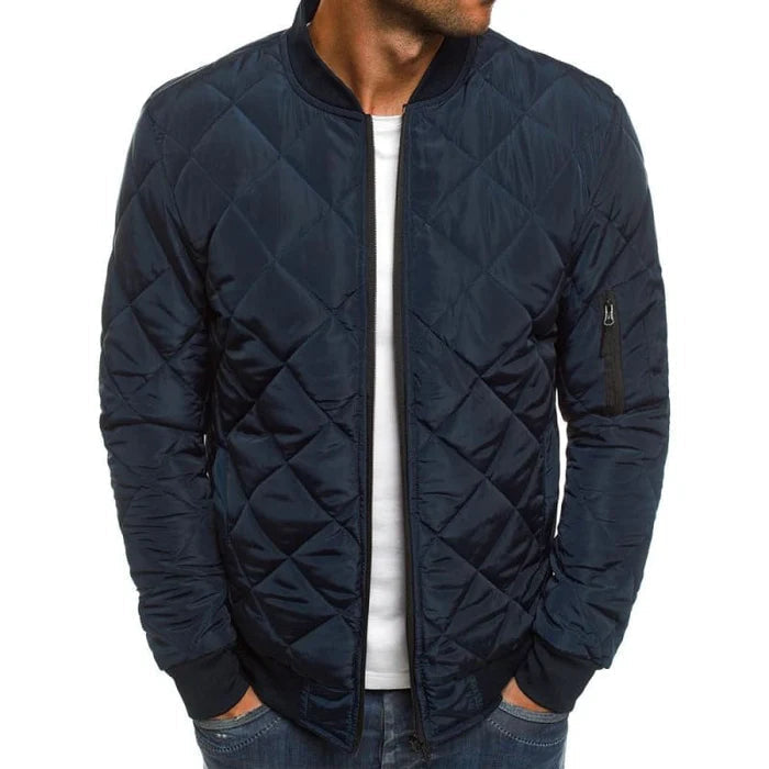 Men's Lined Winter Jacket HARTTMAN HT111 in Navy Blue