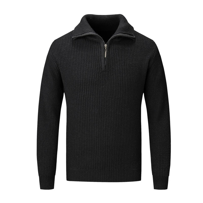 Men's Knitted Sweater HARTTMAN HT019 in Black