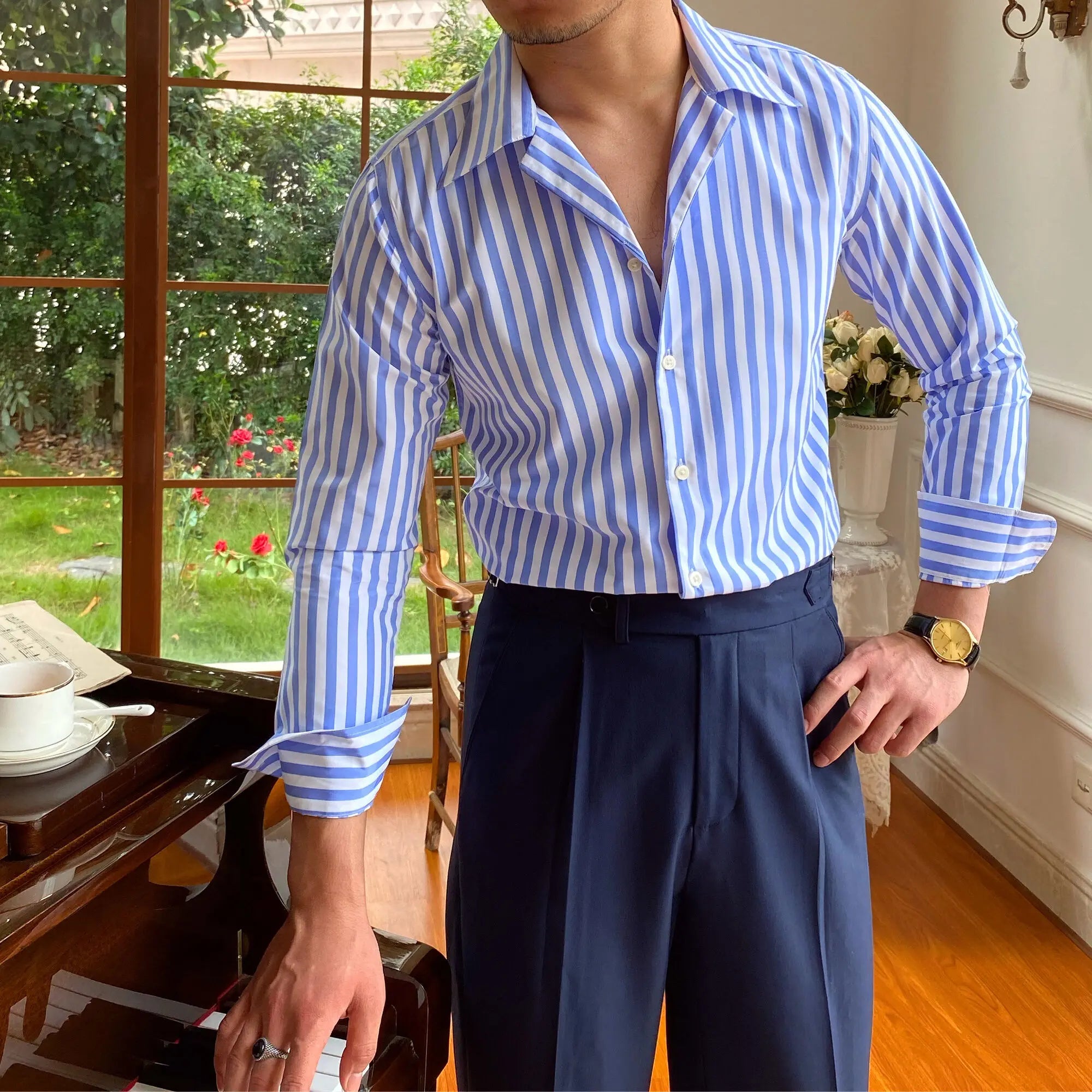 Men's Formal Shirt HARTTMAN HT057 in Blue