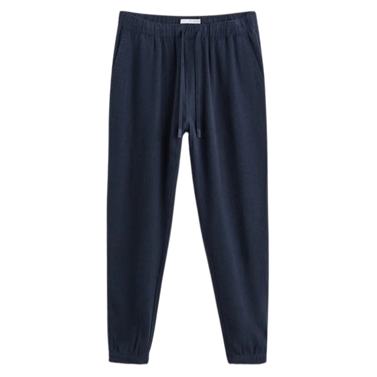 Men's Linen Trousers HARTTMAN HT364 in Navy Blue