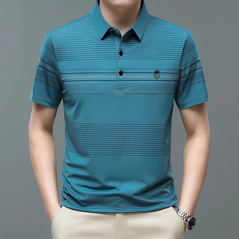 Men's Regular Fit Premium Fabric Polo Shirt HARTTMAN HT115 in Light Blue