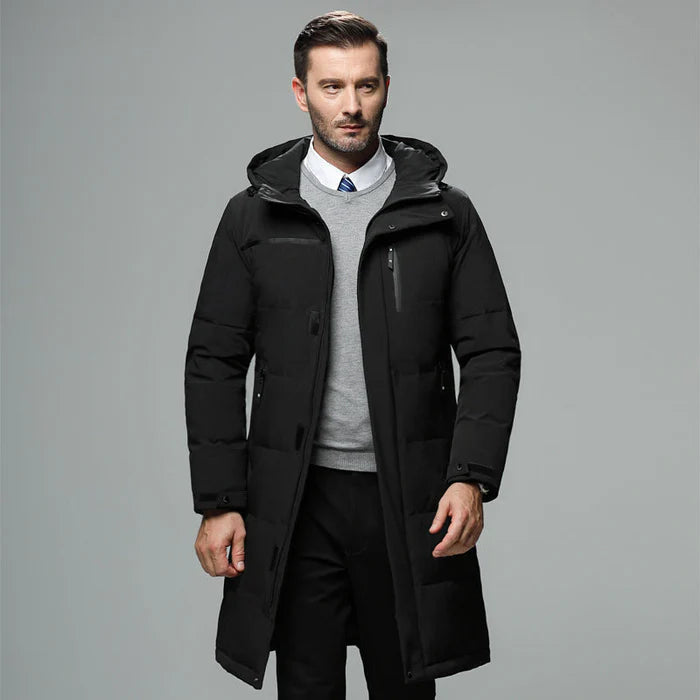 Men's Formal Overcoat HARTTMAN HT218 in Black