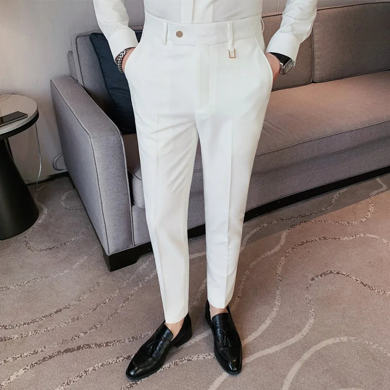 Men's Tailored Trousers HARTTMAN HT201 in White
