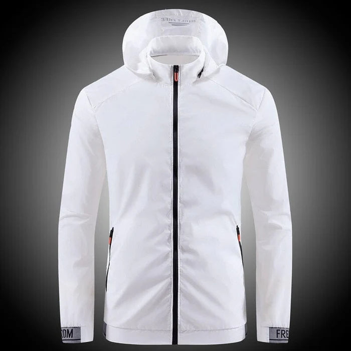 Men's Waterproof Windbreaker Jacket HARTTMAN HT145 in White