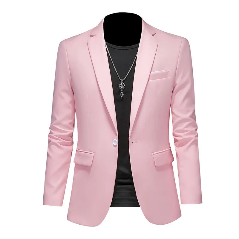 Men's Cotton Blazer HARTTMAN HT008 in Pink