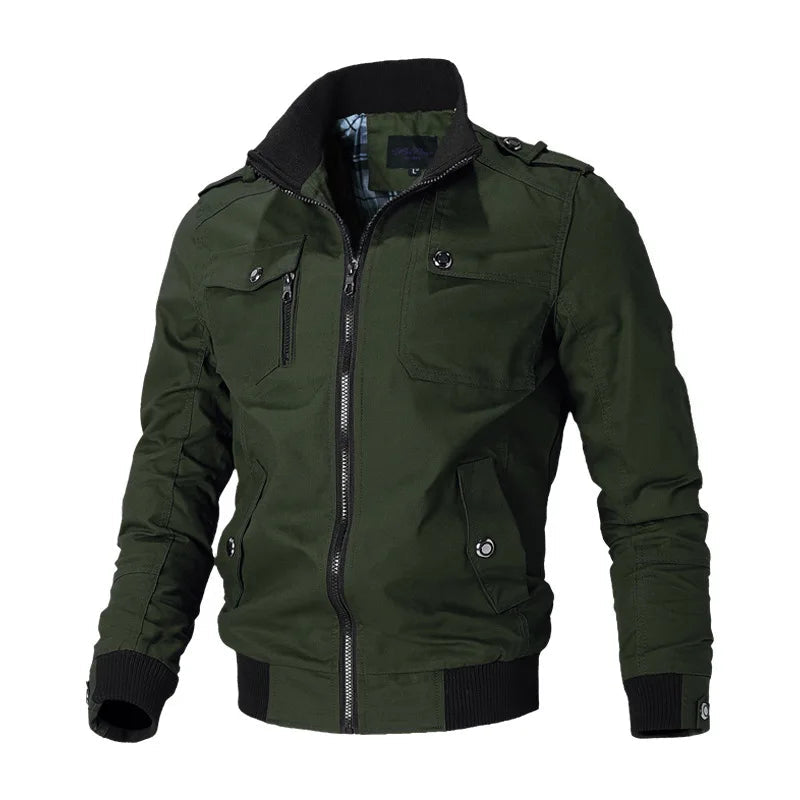 Men's Biker Jacket HARTTMAN HT170 in Green
