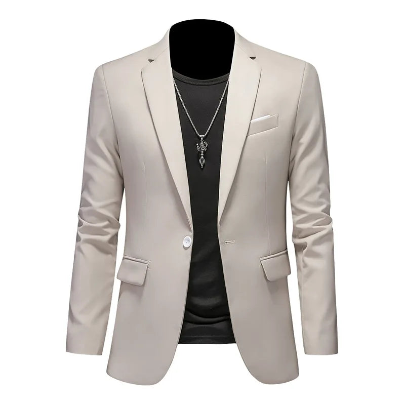 Men's Cotton Blazer HARTTMAN HT008 in Beige