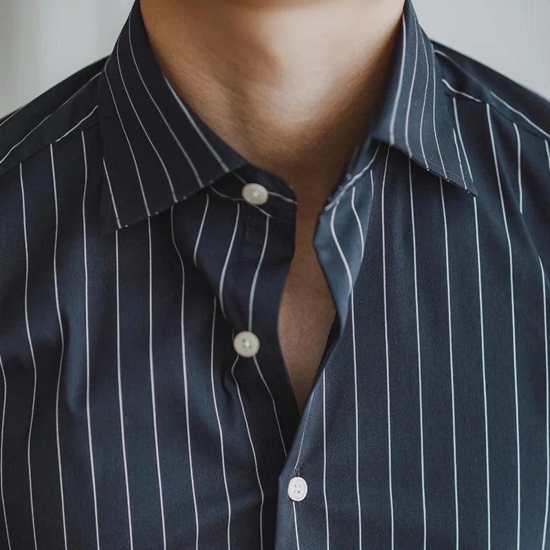 Men's Striped Cotton Formal Shirt HARTTMAN HT054