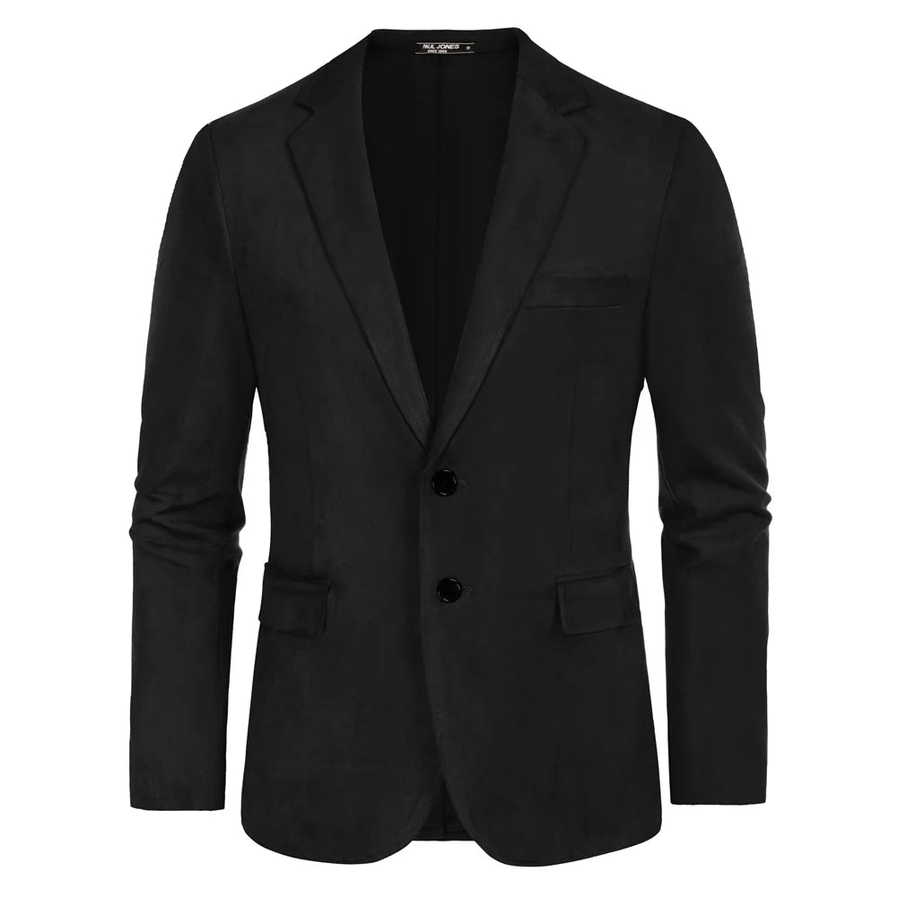 Men's Suede Blazer HARTTMAN HT353 in Black