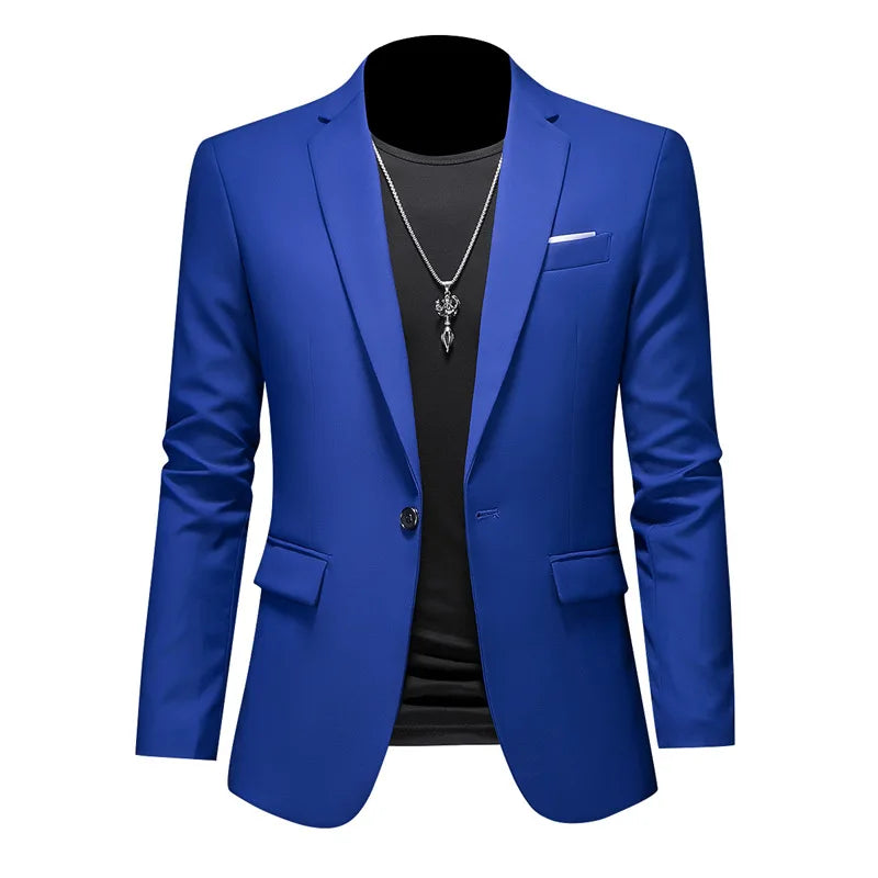 Men's Cotton Blazer HARTTMAN HT008 in Blue