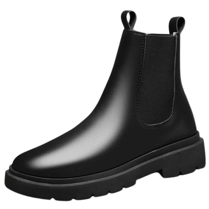 Men's Leather Chelsea Boots HARTTMAN HT032 in Black