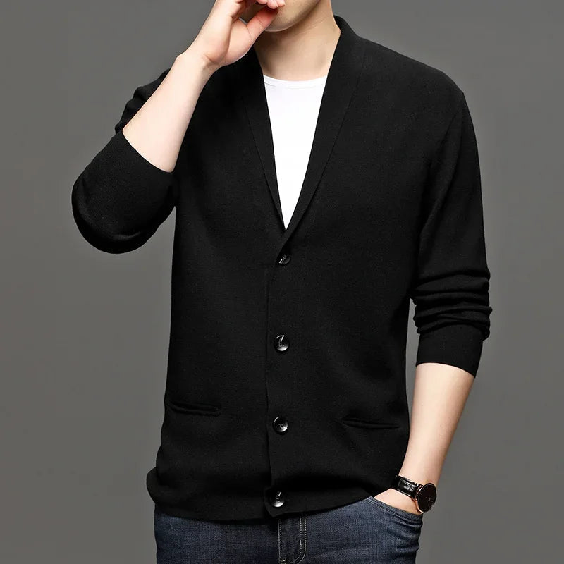 Men's Wool Sweater HARTTMAN HT185 in Black
