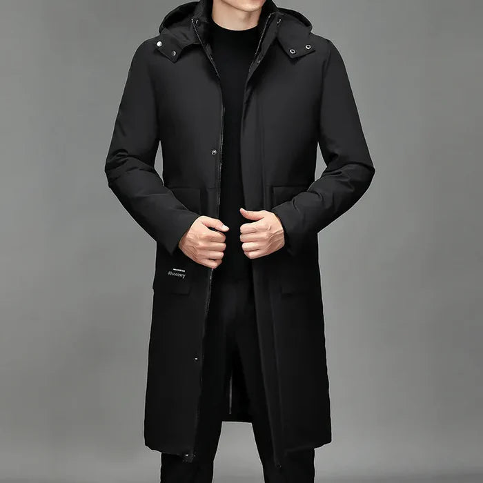 Men's Overcoat HARTTMAN HT222 in Black