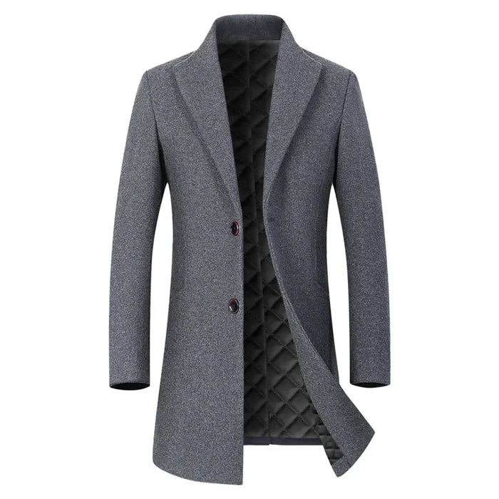 Men's Wool Overcoat HARTTMAN HT231 in Grey