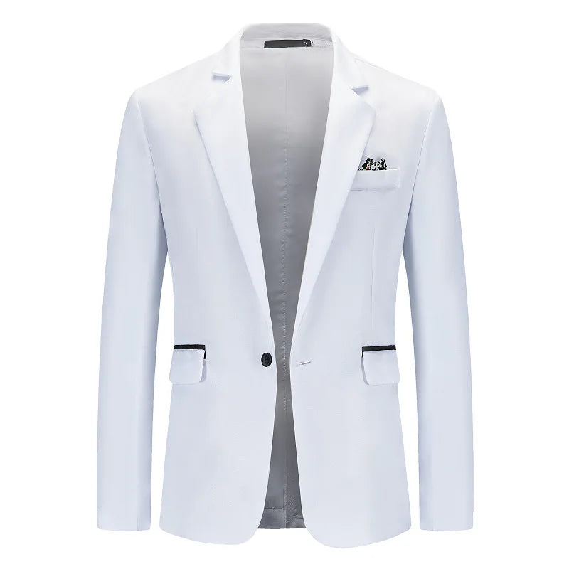Men's Cotton Blazer HARTTMAN HT010 in White