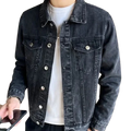 Men's Denim Jacket with Buttons HARTTMAN HT160 in Dark Blue