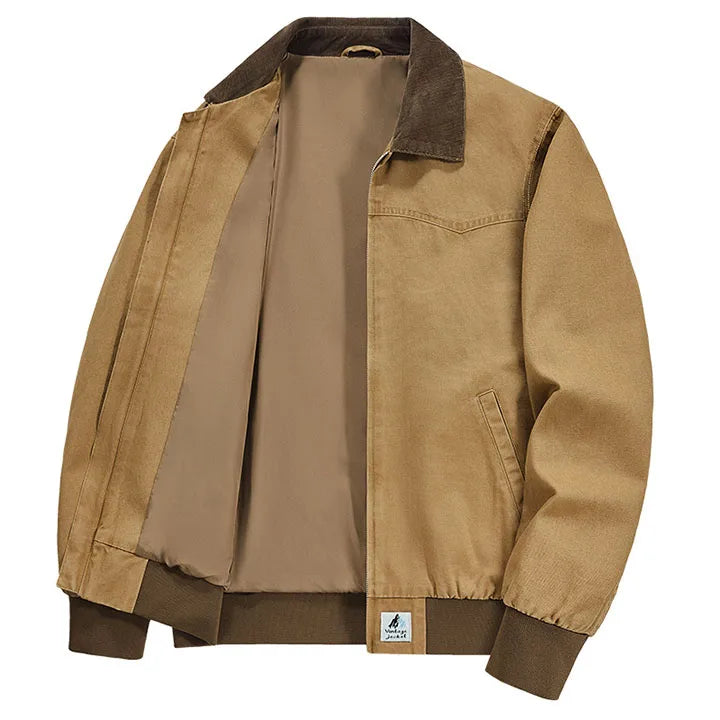 Men's Vintage Bomber Jacket HARTTMAN HT178 in Khaki
