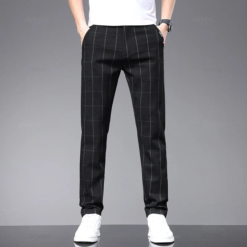 Men's Check Formal Trousers HARTTMAN HT204