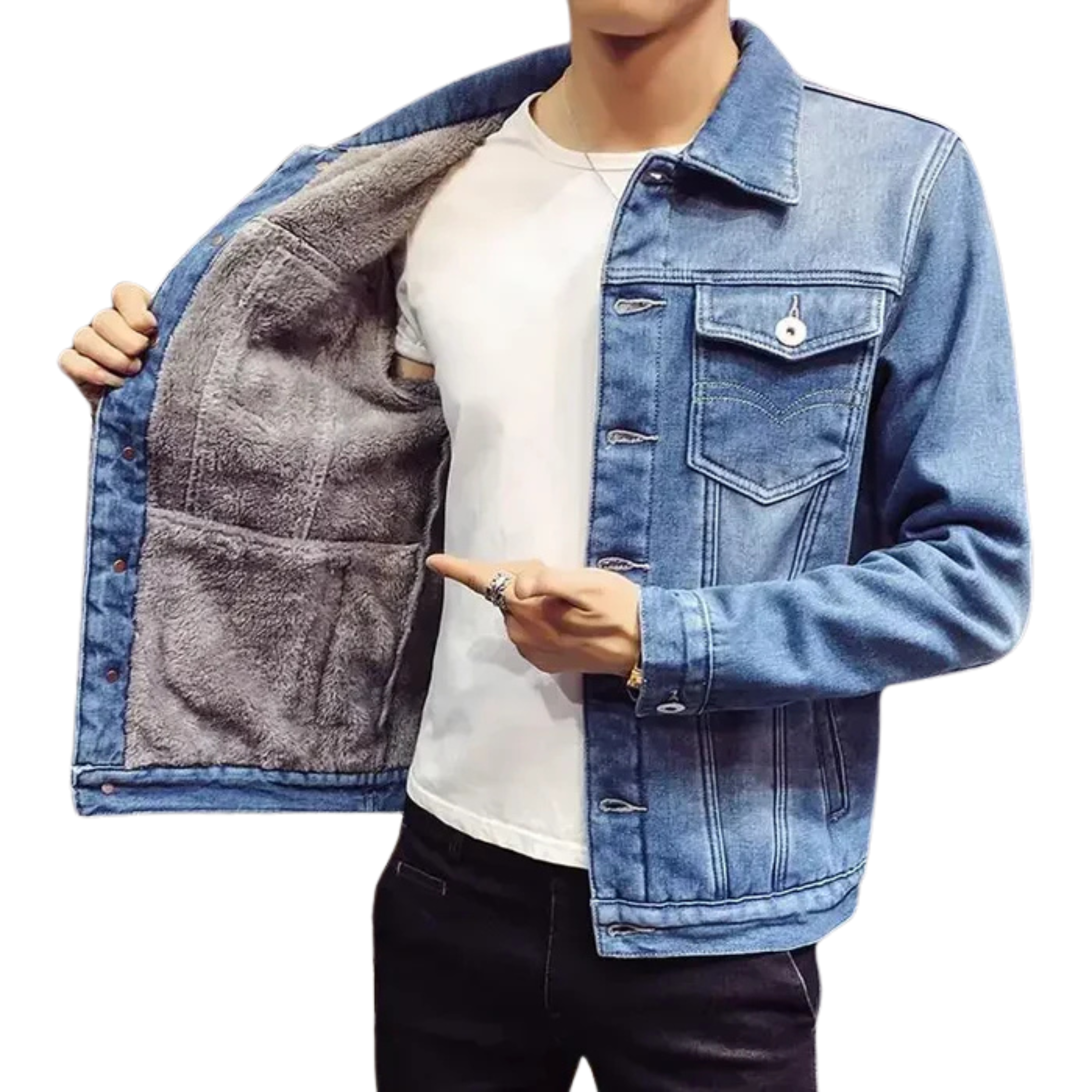 Men's Denim Jacket HARTTMAN HT133 in Light Blue