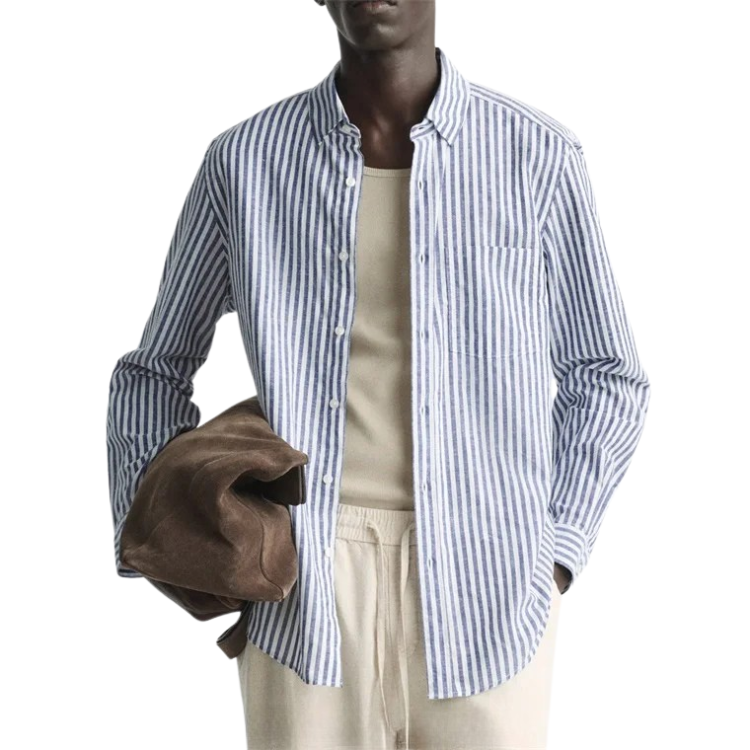 Men's Striped Linen Shirt HARTTMAN HT358