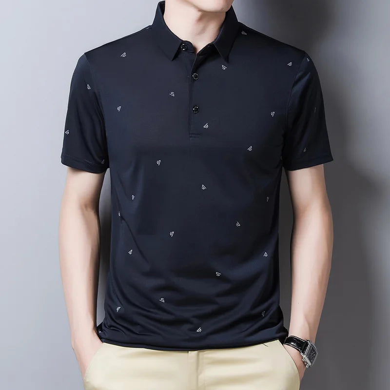 Men's Cotton Polo Shirt HARTTMAN HT112 in Navy Blue