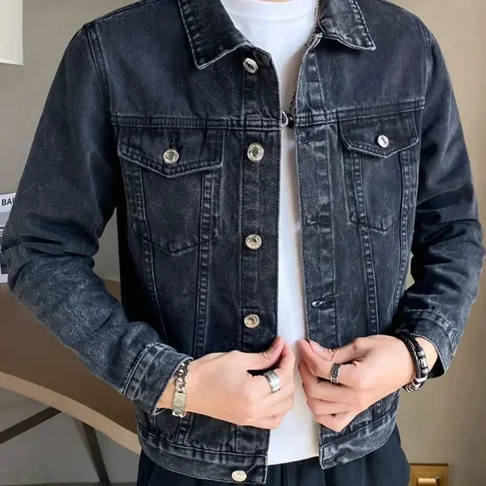 Men's Denim Jacket with Buttons HARTTMAN HT160