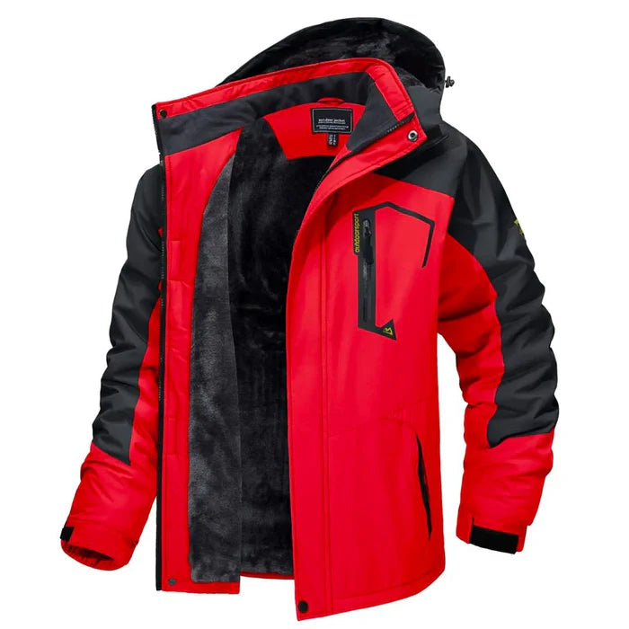 Men's Lined Winter Jacket HARTTMAN HT113, Protects Down to -30°C in Red